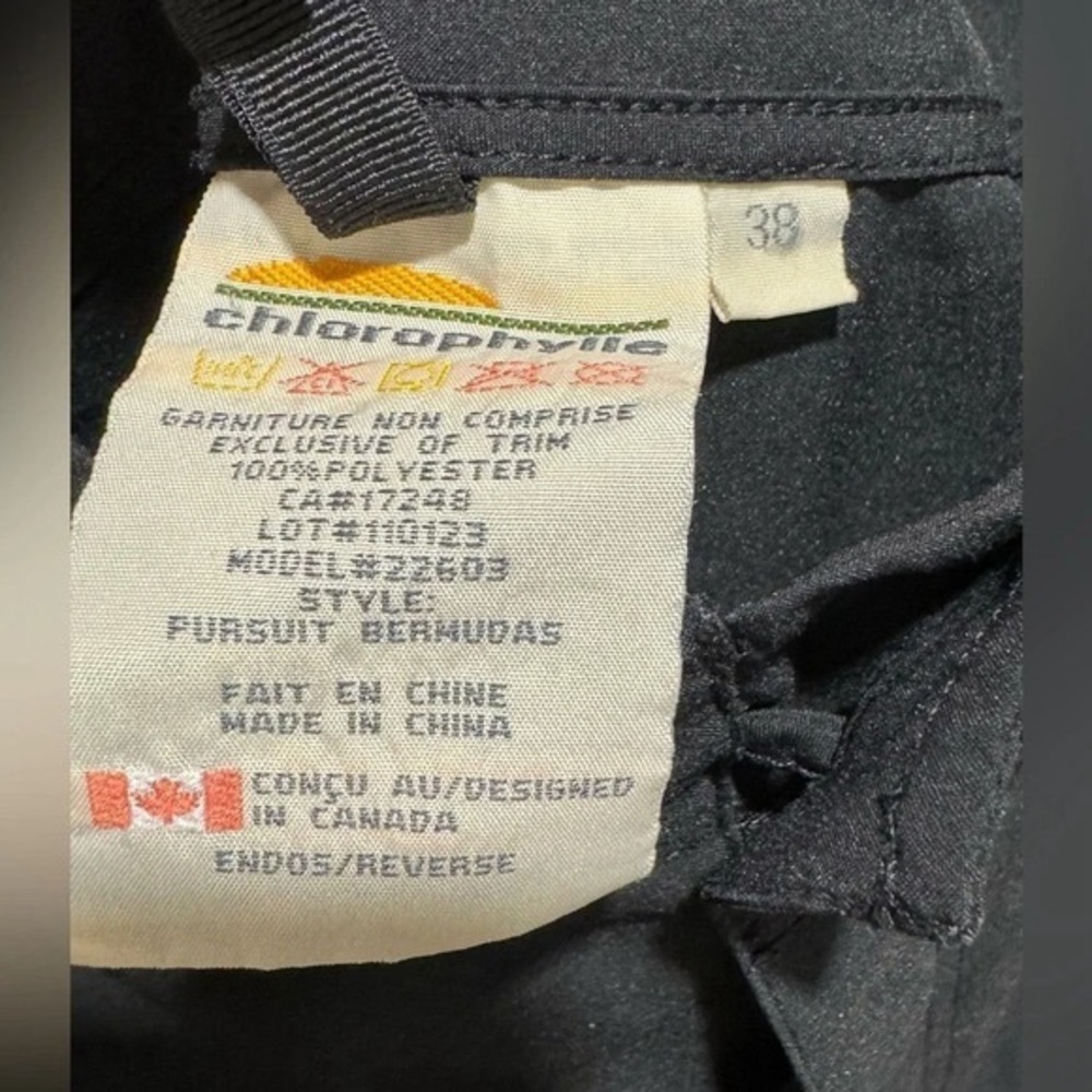 Chlorophylle Pursuit bermudas black pockets long shorts US38 comfort walking - Picture 5 of 5